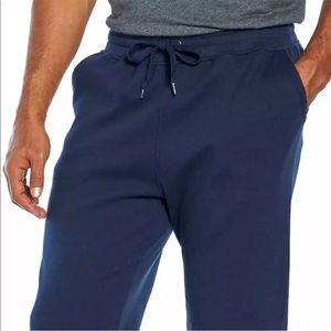 Mens luxe fleece joggers Orvis  XL blue NWT